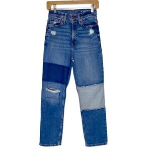Arizona Jean Company Highest-Rise Vintage Straight Juniors Patchwork Jeans Sz 3